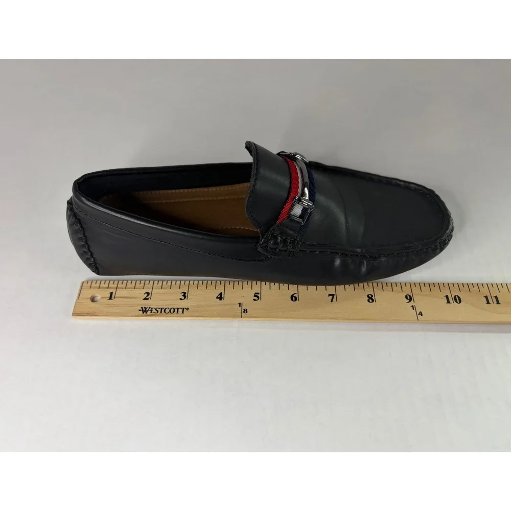 Bruno Marc Mens Black Driving Loafers Horsebit‎ Slip On Moc Toe Shoes Size 6